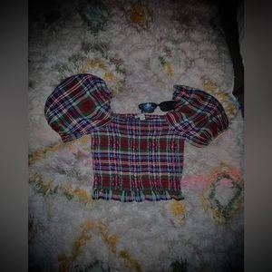 American eagle plaid top